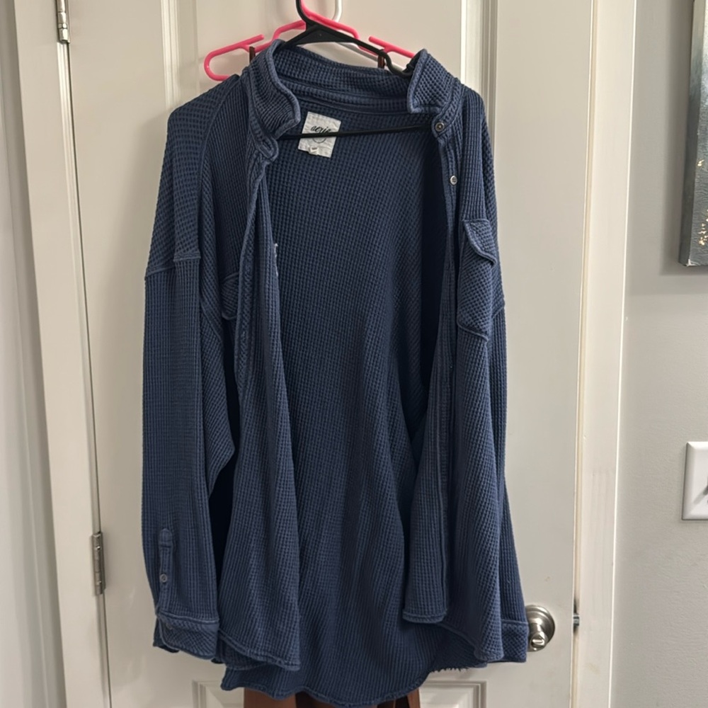 Aerie Blue Waffle Lumberjane